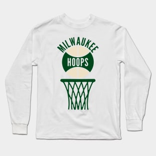 Retro Milwaukee Hoops Logo Long Sleeve T-Shirt